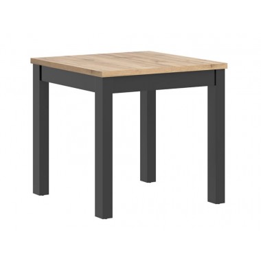 MAREN étkezőasztal 80x80 cm, wotan tölgy/fekete