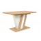 ZATAR nyitható étkezőasztal 125-170/75 cm, artisan tölgy/fehér