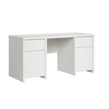 KASPIAN BIU2D2S/160 íróasztal, fehér