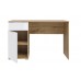 ZELE BIU/120 íróasztal, wotan tölgy vagy wotan tölgy/fényes fehér
