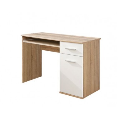 DINO DI-06 íróasztal, sonoma tölgy/fehér