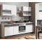 Modena 220-as konyhablokk, magasfényű fehér/grafit