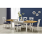 LEONARDO nyitható étkezőasztal fehér/mézes tölgy, 160-250/90 cm