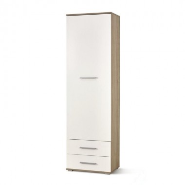 LIMA REG-1 polcos szekrény, fehér vagy sonoma tölgy/fehér