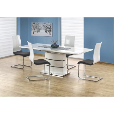 NOBEL nyitható étkezőasztal fehér, 160-200x90 cm