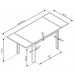 ALSTON bővíthető étkezőasztal bézs/fehér színben 120-180/80 cm