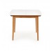 BARRET nyitható étkezőasztal fehér/lefkás tölgy színben, 90-190/80 cm
