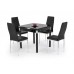 KENT nyitható étkezőasztal 80-130/80 cm, fekete