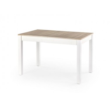 MAURYCY nyitható étkezőasztal sonoma tölgy/fehér, 118-158/75 cm