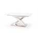SANDOR nyitható lakkozott étkezőasztal fehér, 160-220/90 cm