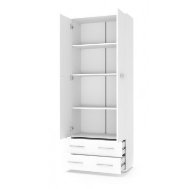 LIMA REG-2 polcos szekrény, fehér vagy sonoma tölgy/fehér