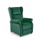 AGUSTIN 2 lábtartós fotel, zöld