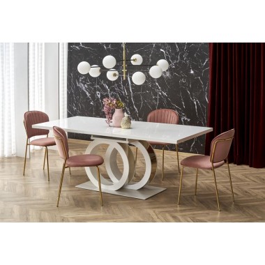 GALARDO nyitható étkezőasztal 160-200/90 cm, fehér