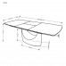 OSMAN nyitható étkezőasztal 160-220/90 cm, fehér/fekete