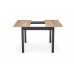 TIAGO KWADRAT nyitható étkezőasztal 90-125/90 cm, craft tölgy/fekete