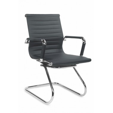 PRESTIGE SKID irodai szék, fekete textilbőr