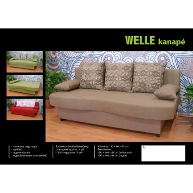 WELLE nyitható kanapé, 190 cm