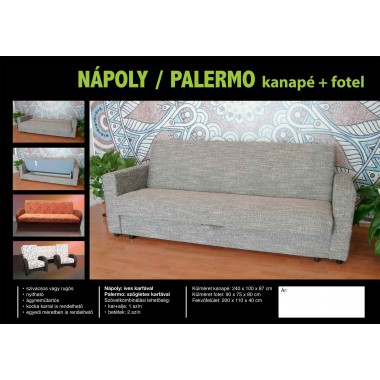 NÁPOLY/PALERMO kattanós kanapé, 240cm