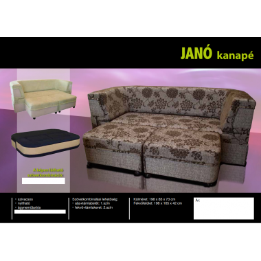 JANÓ kanapé, 198 cm
