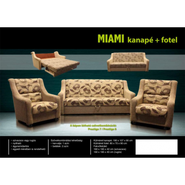 Miami kanapé és 2 db fotel