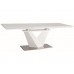 ALARAS III nyitható étkezőasztal, MDF lakkozott fehér, 160-220 cm