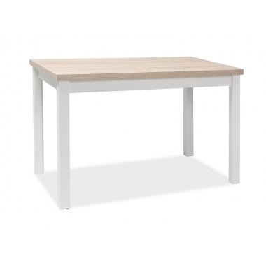 ADAM étkezőasztal 100x60 cm, sonoma tölgy/fehér