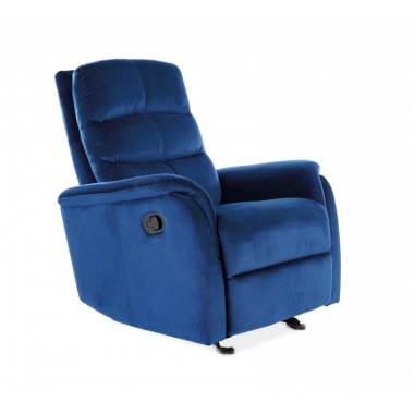 JOWISZ Velvet dönthető relax fotel, kék szövet