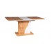 SYRIUSZ nyitható étkezőasztal 120-160/80 cm, wotan tölgy/fehér