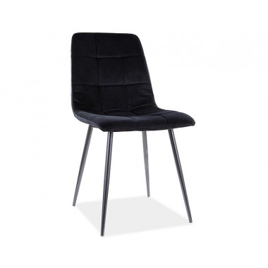 MILA Velvet szék, fekete