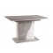 SYRIUSZ nyitható étkezőasztal 120-160/80 cm, beton/fehér