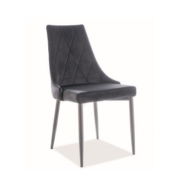 TRIX B Velvet szék, fekete