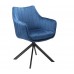 AZALIA Velvet forgatható szék, kék