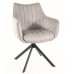 AZALIA Velvet forgatható szék, világosszürke