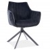 AZALIA Velvet forgatható szék, fekete