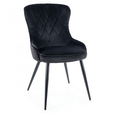 LOTUS Velvet szék, fekete
