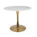 ESPERO étkezőasztal 90 cm, fehér/arany