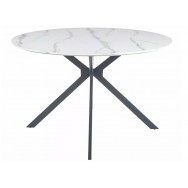 ASTER étkezőasztal 120 cm, fehér/fekete