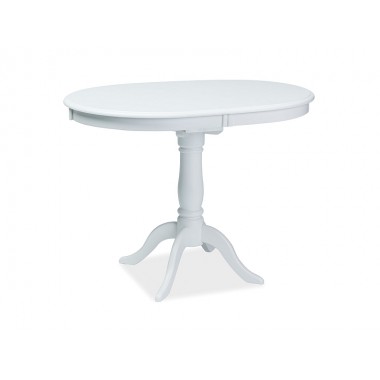 DELLO nyitható étkezőasztal, fehér, 70x100-129 cm
