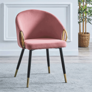 DONKO fotel, rózsaszín/arany