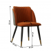 KIRIA Velvet szék, terrakotta/szürke