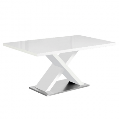 FARNEL étkezőasztal 160x90 cm, magasfényű fehér