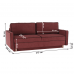 BERNIA nyitható kanapé rózsaszín, 213 cm
