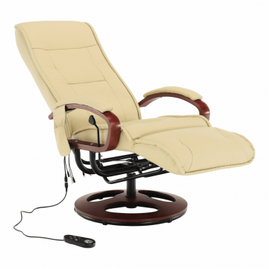 ARTUS relax fotel, elektromos masszázs és fűtésfunkció, bézs