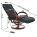 ARTUS relax fotel, elektromos masszázs és fűtésfunkció, fekete