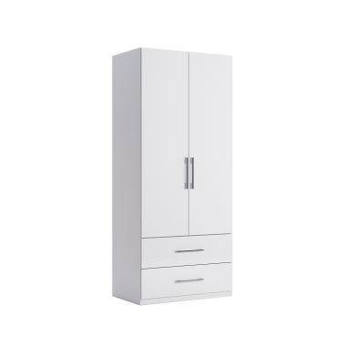 BIANCO 2D2S akasztós szekrény, fényes fehér