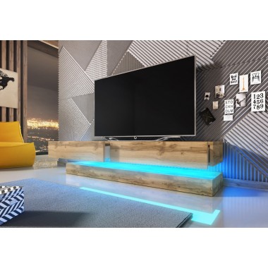 FLY RTV lebegő fali tv állvány, led világítással, több színben