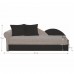 DIANE nyitható kanapé, szürke/fekete, balos, 197 cm