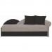 DIANE nyitható kanapé, jobbos, szürke/fekete, 197 cm