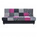 ALABAMA kanapé ágyfunkcióval és ágyneműtartóval, rózsaszín, 195 cm