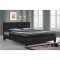 MIKEL ágy ágyráccsal, 160x200, fekete textilbőr